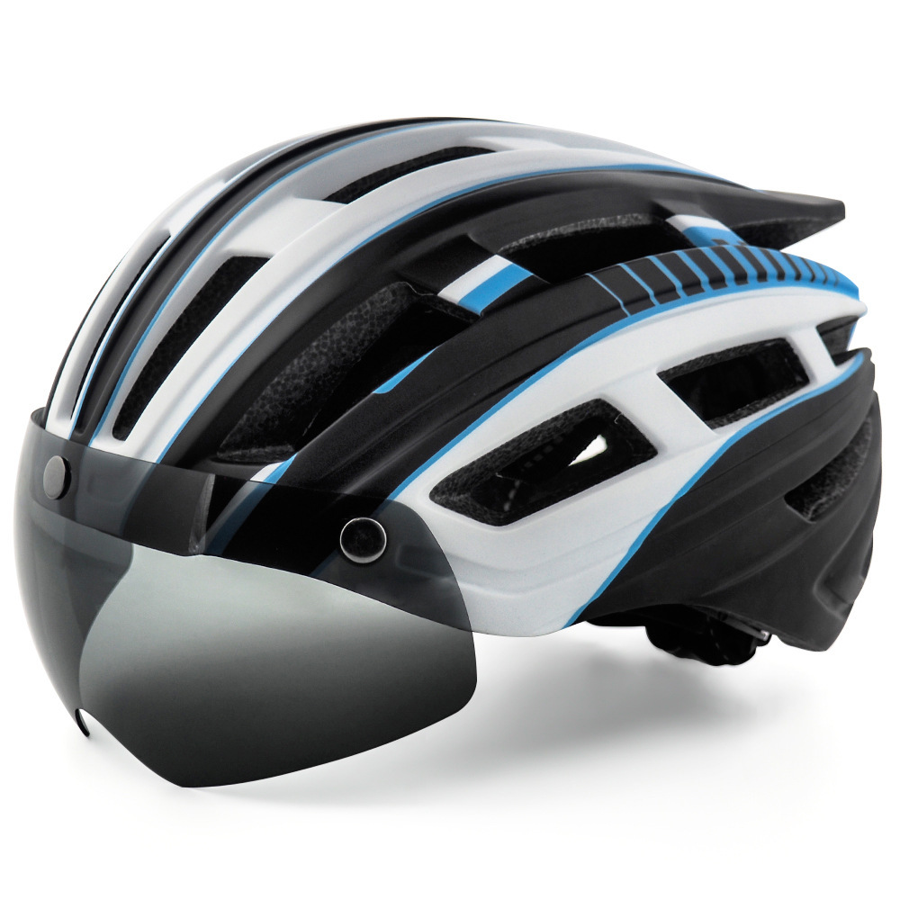 Cycling Best LED Ventilated Bike Helmet with Magnetic Visor & Adjustable Fit