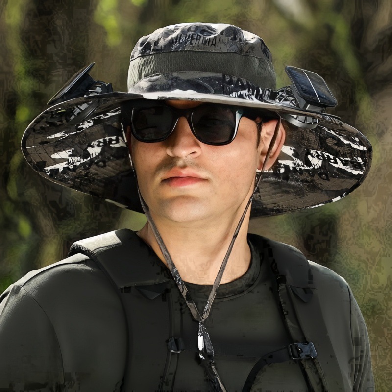 YearPeak Dual-Powered Solar Fan Hat - Hands-Free Cooling & Sun Protect