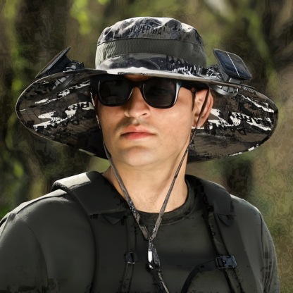 YearPeak Dual-Powered Solar Fan Hat - Hands-Free Cooling & Sun Protection