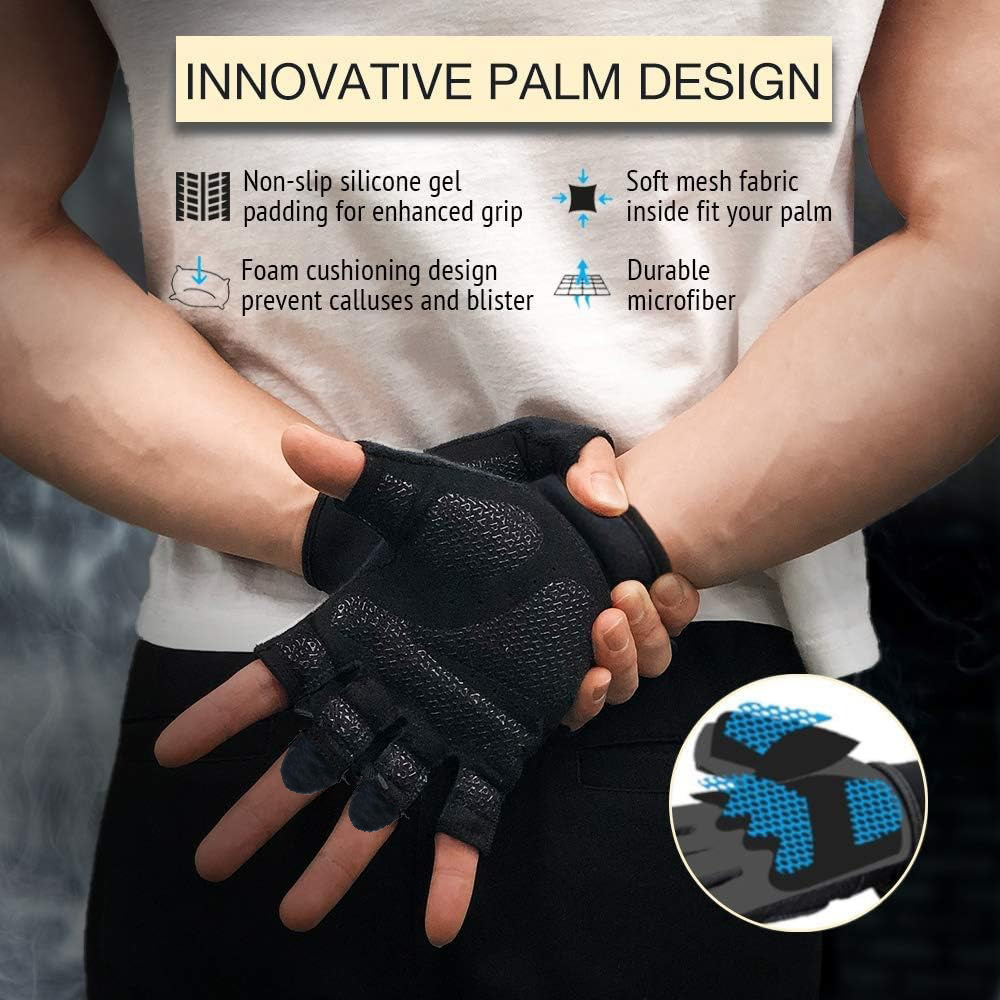 Cycling Best Unisex Fitness Gloves - Breathable Grip Support for Cycling & Gym