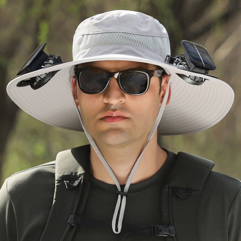 YearPeak Dual-Powered Solar Fan Hat - Hands-Free Cooling & Sun Protect
