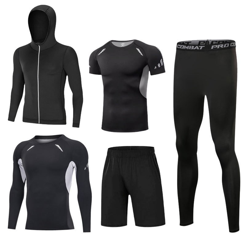 Cycling Best 5-Piece Men's Compression Sportswear Set  Gym, Running Cycling