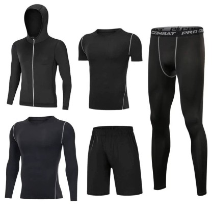 Cycling Best 5-Piece Men's Compression Sportswear Set  Gym, Running Cycling