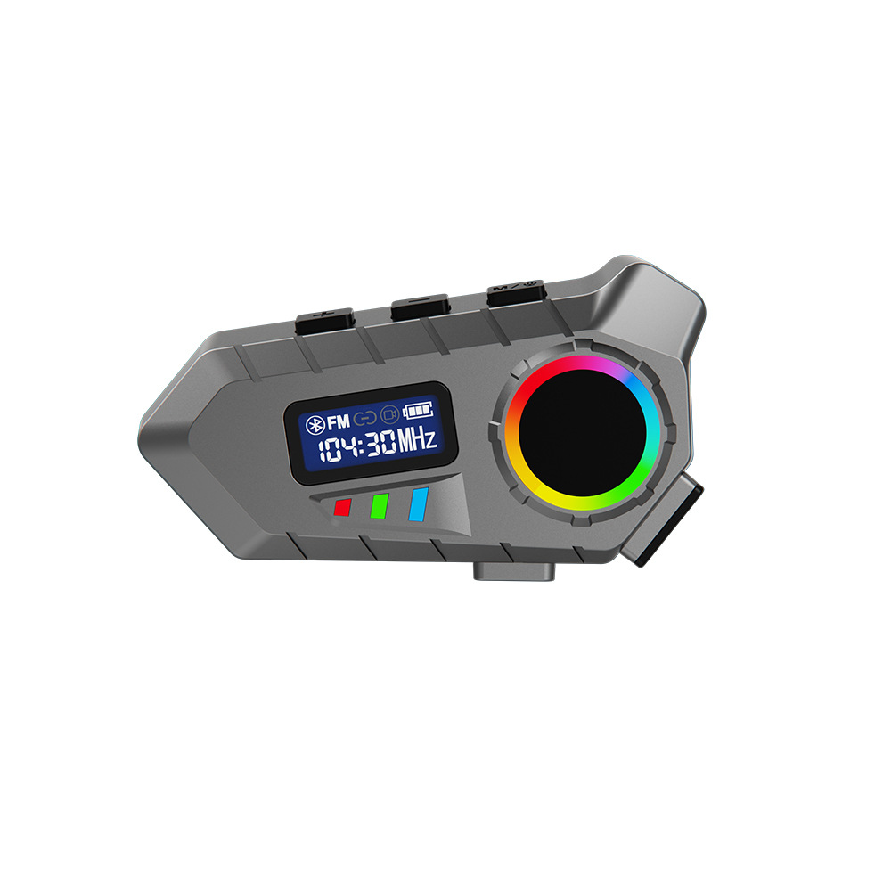 YearPeak Bluetooth Helmet Headset - FM Transmitter, Stereo Ear Hanging