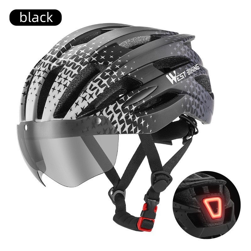 Cycling Best Magnetic Goggles Bike Helmet with LED Light Cycling Gear