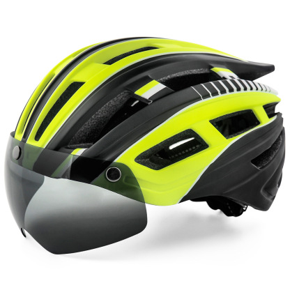 Cycling Best LED Ventilated Bike Helmet with Magnetic Visor & Adjustable Fit