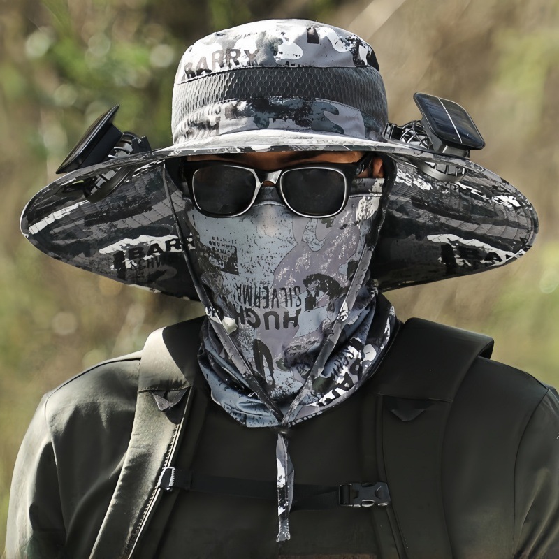 YearPeak Dual-Powered Solar Fan Hat - Hands-Free Cooling & Sun Protection