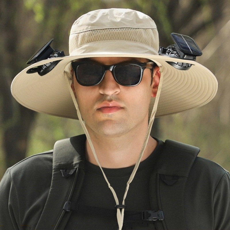 YearPeak Dual-Powered Solar Fan Hat - Hands-Free Cooling & Sun Protection