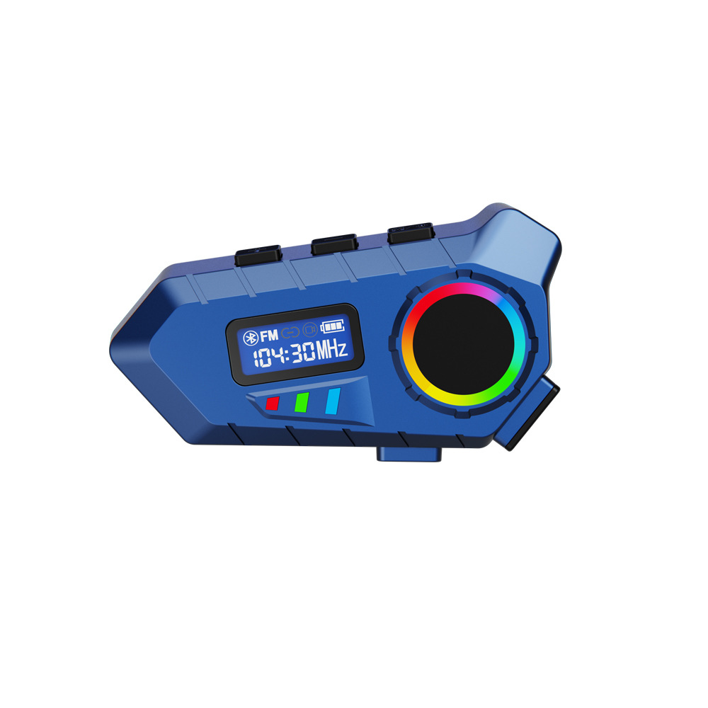 YearPeak Bluetooth Helmet Headset - FM Transmitter, Stereo Ear Hanging, Durable Motorcycle Radio