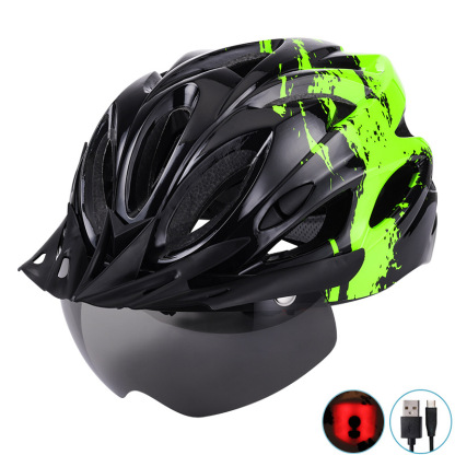 Cycling Best LED Bike Helmet with Magnetic Goggle  Sun Visor