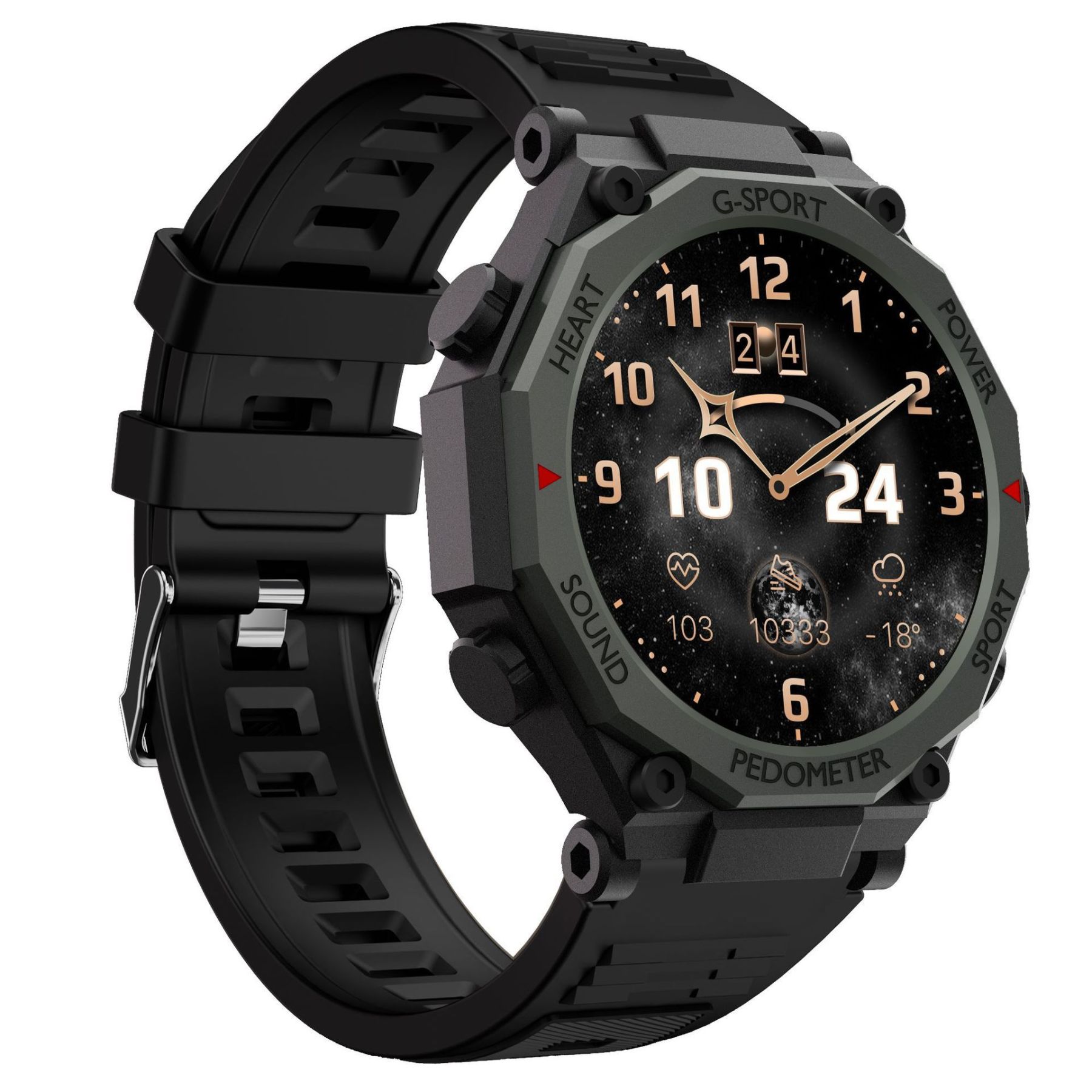 YearPeak Smart Watch for Men - 1.52" Fitness Tracker, Heart Rate Monitor, Bluetooth Calls, LED Flashlight