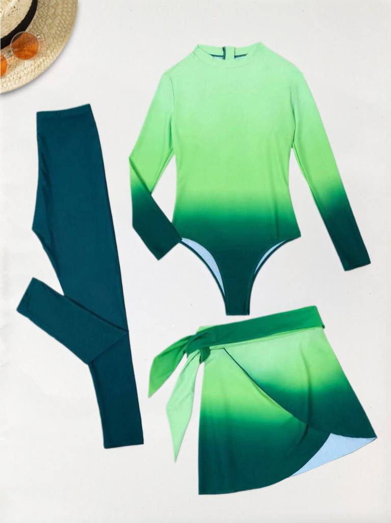 YearPeak Women's Burkini 3-Piece Set - Full Coverage Swimwear
