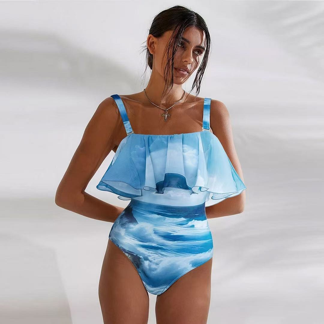 YearPeak Push-Up Bikini Set with Skirt Cover-Up -Sexy Summer Swimwear