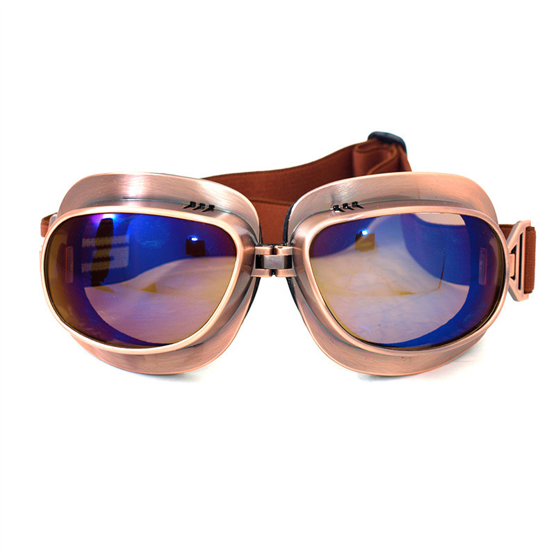 Cycling Best Retro Motorcycle Goggles - Lightweight Vintage Eyewear