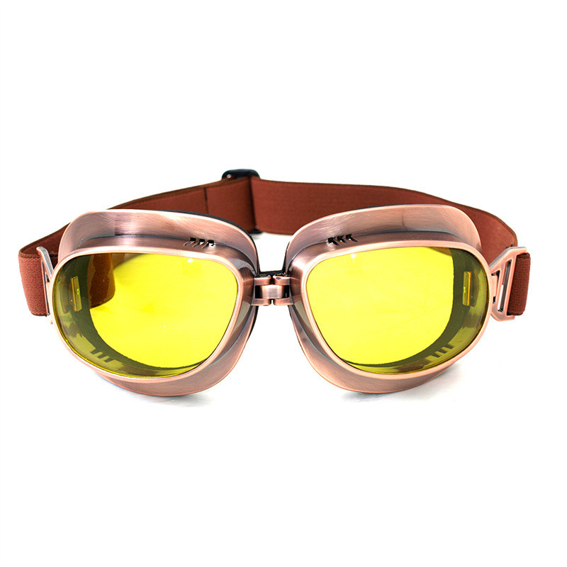 Cycling Best Retro Motorcycle Goggles - Lightweight Dustproof Riding Eyewear