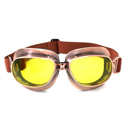 Cycling Best Retro Motorcycle Goggles - Lightweight Vintage Eyewear