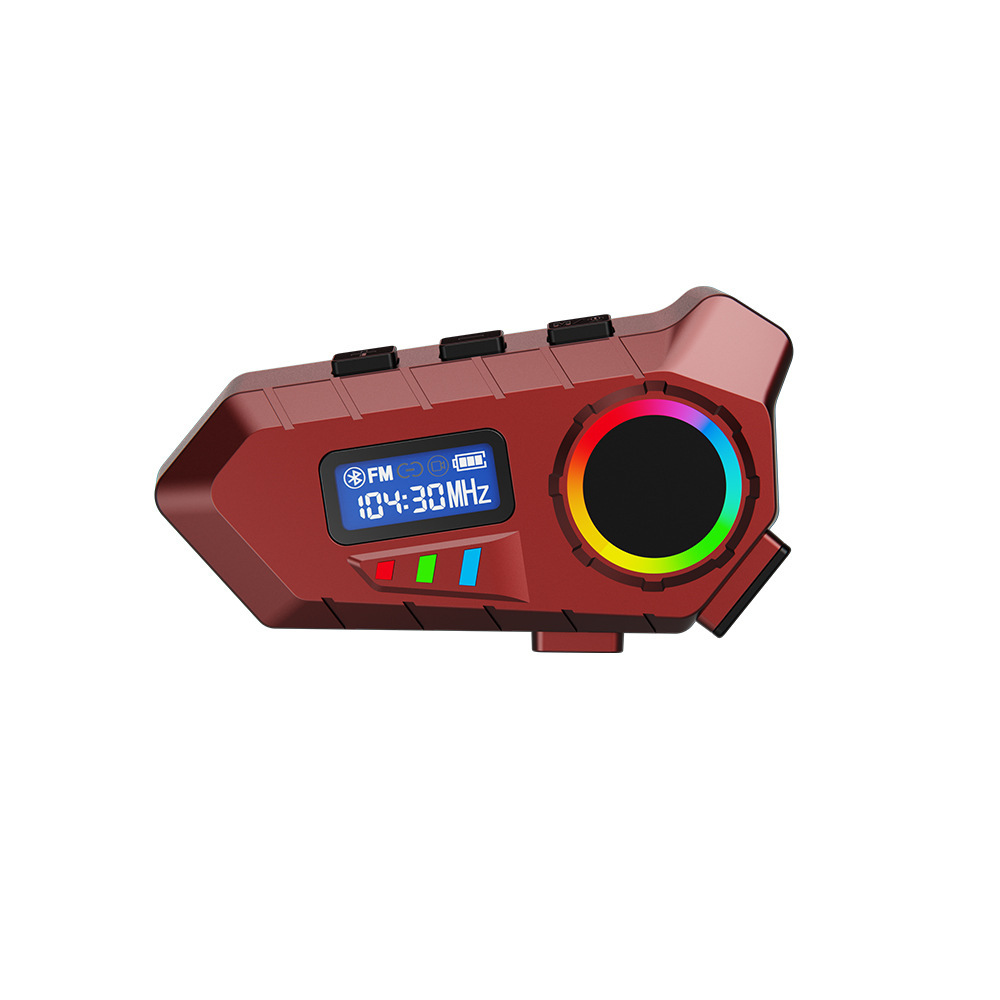 YearPeak Bluetooth Helmet Headset - FM Transmitter, Stereo Ear Hanging, Durable Motorcycle Radio