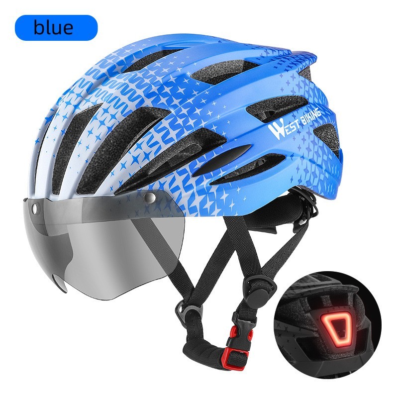 Cycling Best Magnetic Goggles Bike Helmet with LED Light Cycling Gear