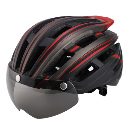 Cycling Best LED Ventilated Bike Helmet with Magnetic Visor & Adjustable Fit