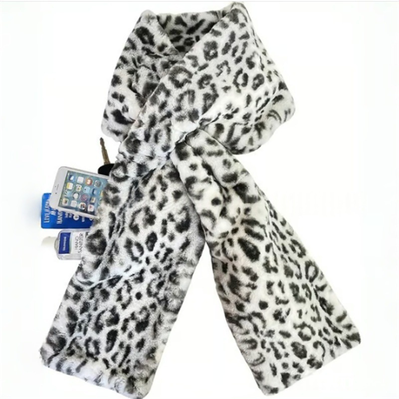 Save 39%🔥Faux Fur Scarf With Hidden Zipper Pocket