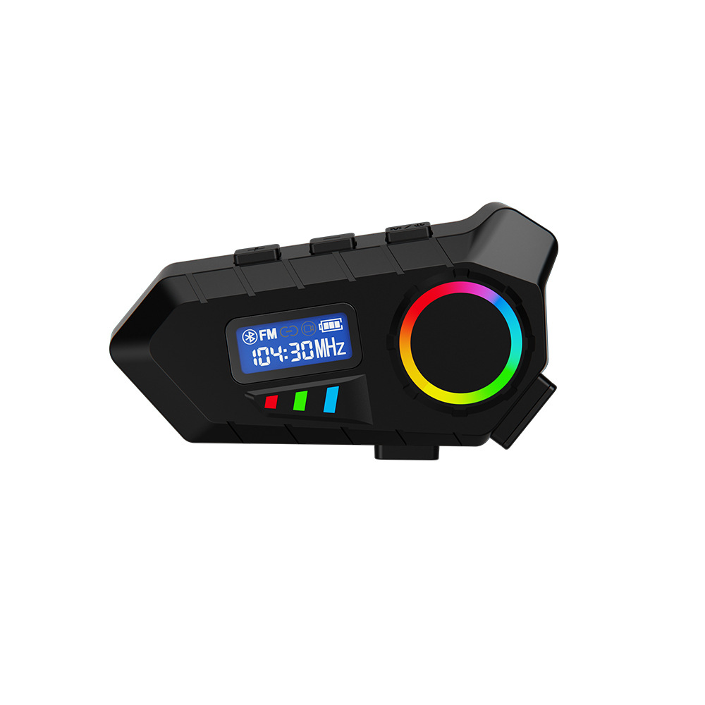 YearPeak Bluetooth Helmet Headset - FM Transmitter, Stereo Ear Hanging