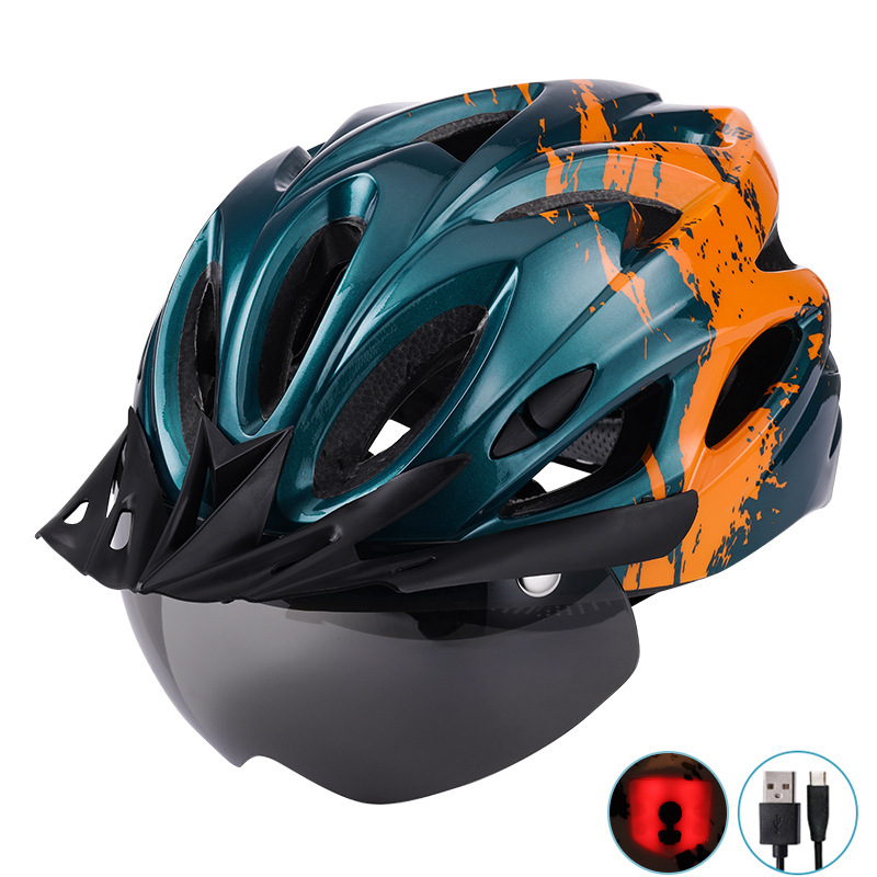 Cycling Best LED Bike Helmet with Magnetic Goggle  Sun Visor