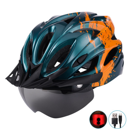 Cycling Best LED Bike Helmet with Magnetic Goggle  Sun Visor