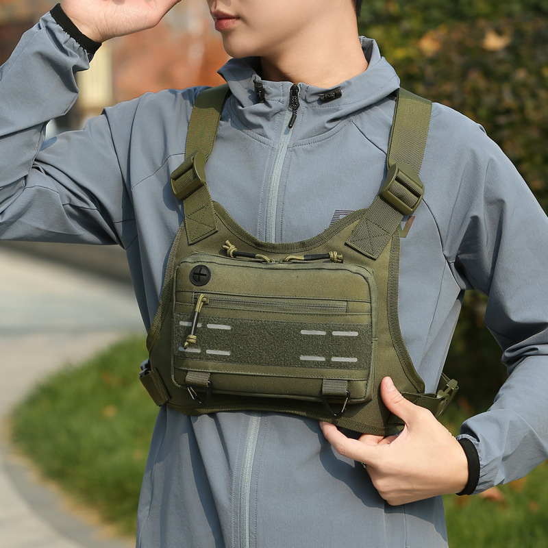 Cycling Best Anti-Theft Reflective Running Chest Bag - Lightweight EDC Pack for Cycling, Hiking