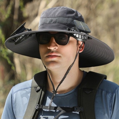 YearPeak Dual-Powered Solar Fan Hat - Hands-Free Cooling & Sun Protection