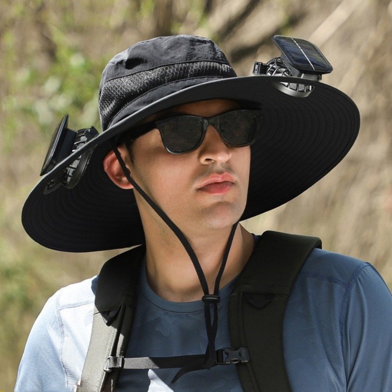 YearPeak Dual-Powered Solar Fan Hat - Hands-Free Cooling & Sun Protect