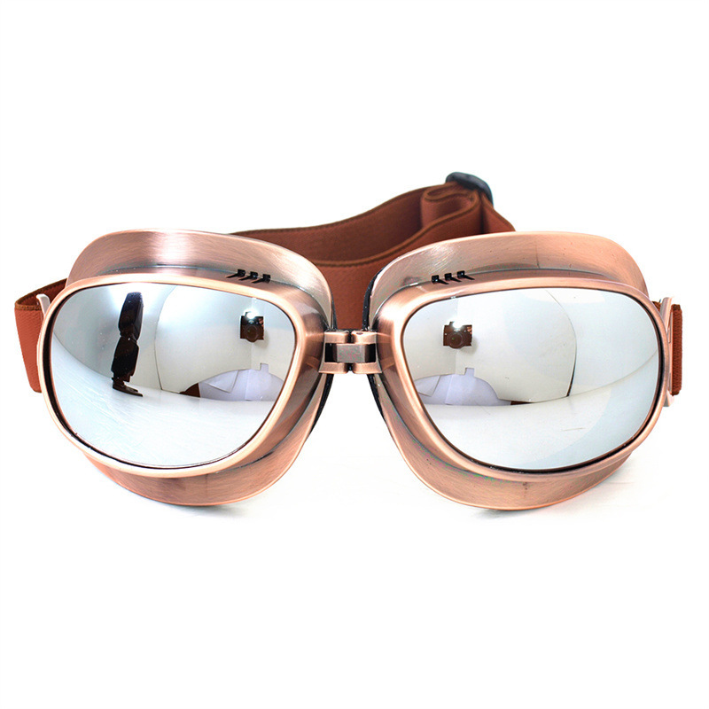 Cycling Best Retro Motorcycle Goggles - Lightweight Vintage Eyewear