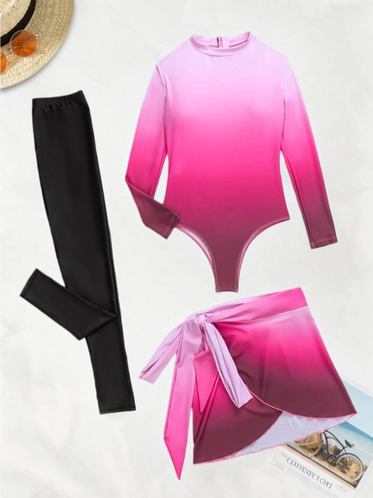 YearPeak Women's Burkini 3-Piece Set - Full Coverage Swimwear