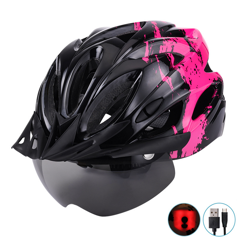 Cycling Best LED Bike Helmet with Magnetic Goggle Sun Visor