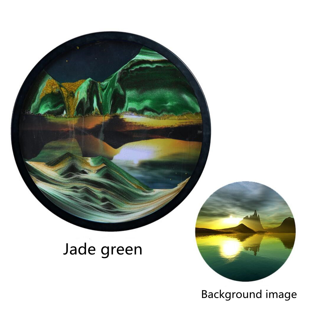 YearPeak Rotating Sand Art - Relaxing 3D Wall Decor for Home & Office