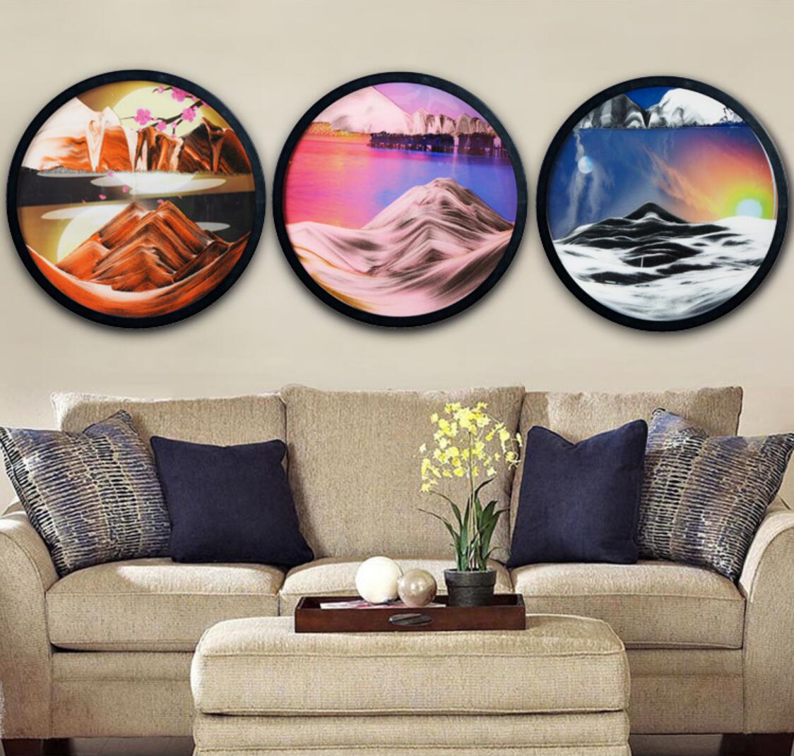 YearPeak Rotating Sand Art - Relaxing 3D Wall Decor for Home & Office