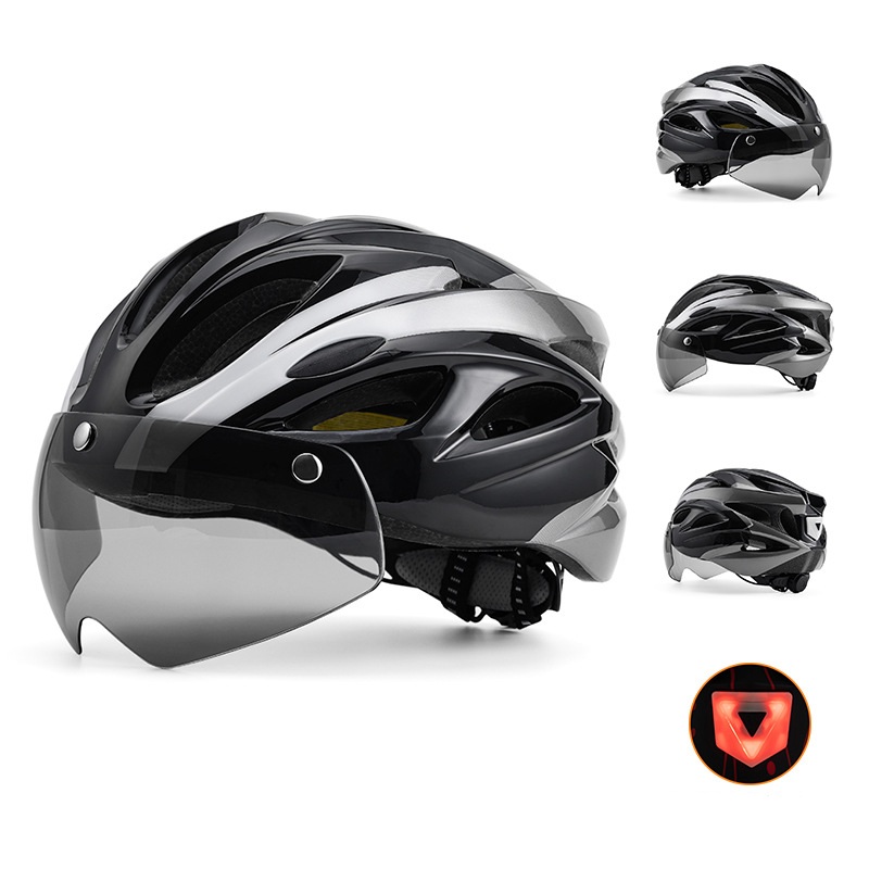 Cycling Best LED Bike Helmet with Magnetic Goggles – Adult Road & MTB