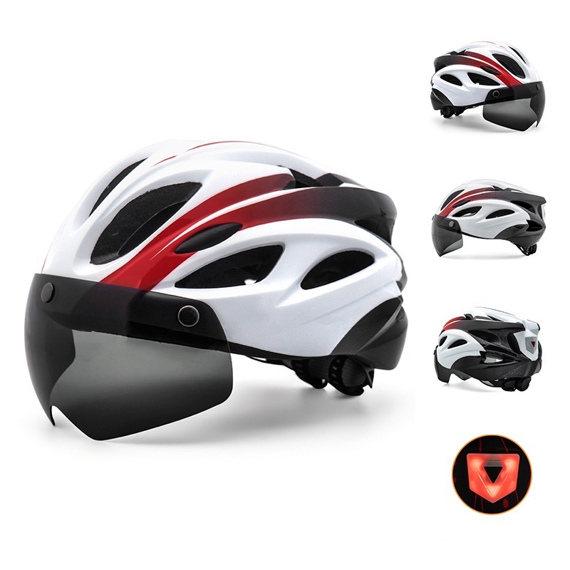 Cycling Best LED Bike Helmet with Magnetic Goggles – Adult Road & MTB