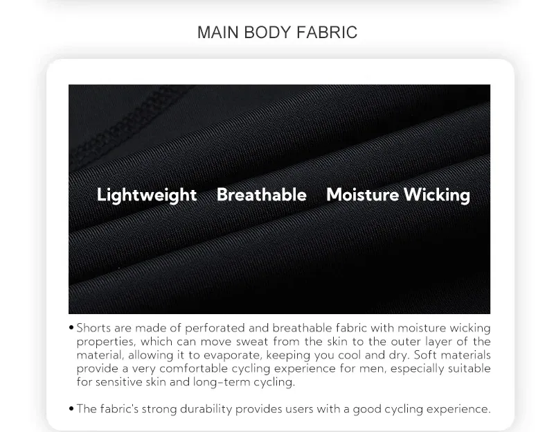 Cycling Best Men's 5D Gel Bib Shorts Side Pockets, Breathable MTB Gear