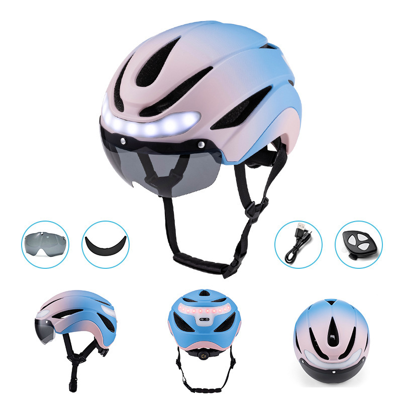 Cycling Best USB Bike Helmet with LED Lights-Unisex Adult Safety