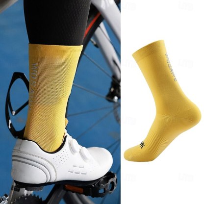 Cycling Best Breathable Crew Bike Socks - Cushioned, Unisex 2-Pack