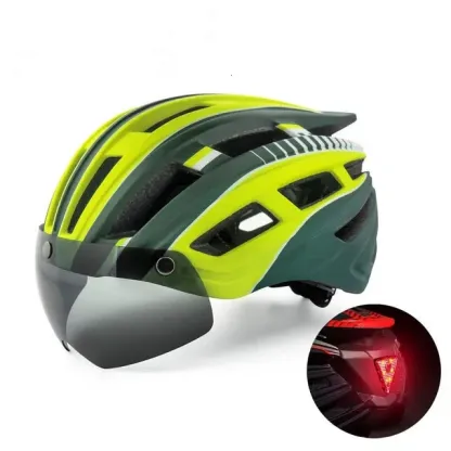 Cycling Best LED Ventilated Bike Helmet with Magnetic Visor & Adjustable Fit