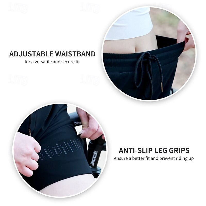 Cycling Best 2-in-1 Padded Cycling Shorts Moisture-Wicking Anti-Slip