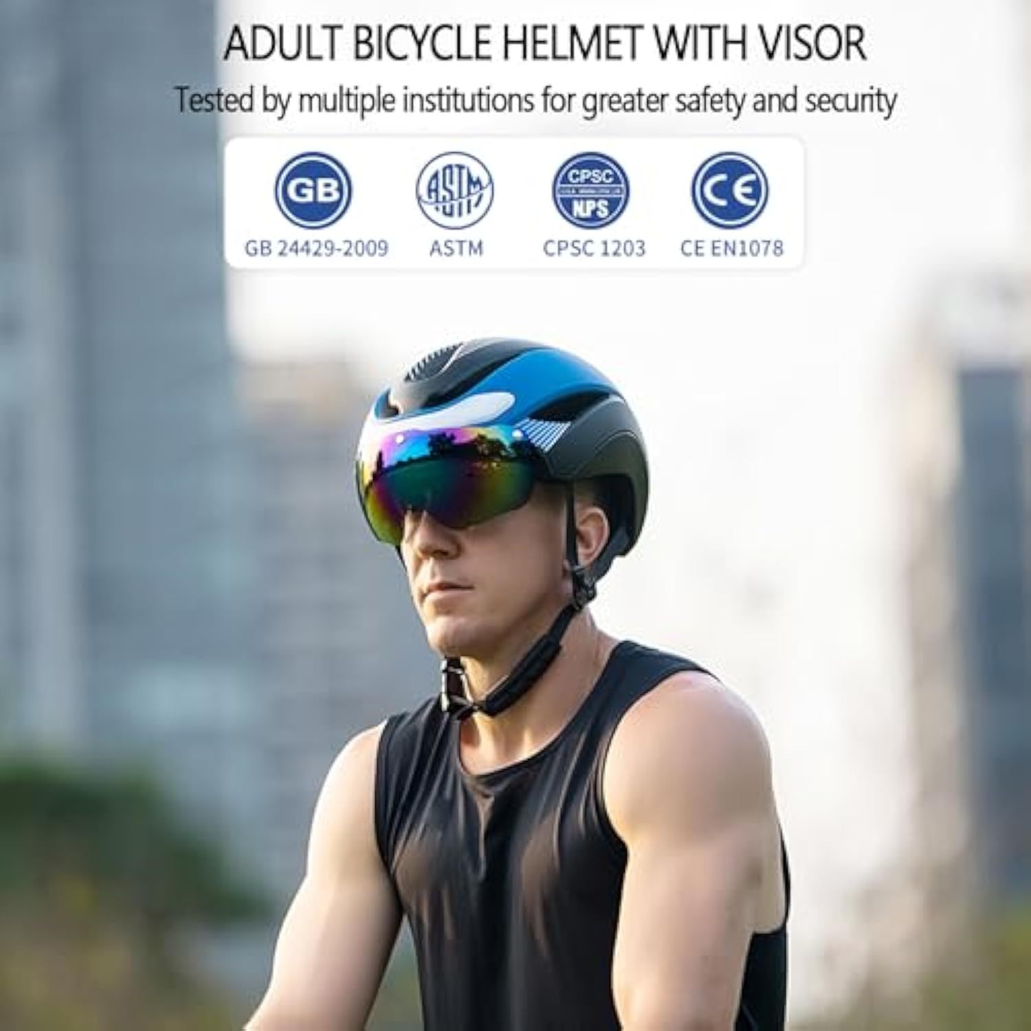 Cycling Best USB Bike Helmet with LED Lights-Unisex Adult Safety