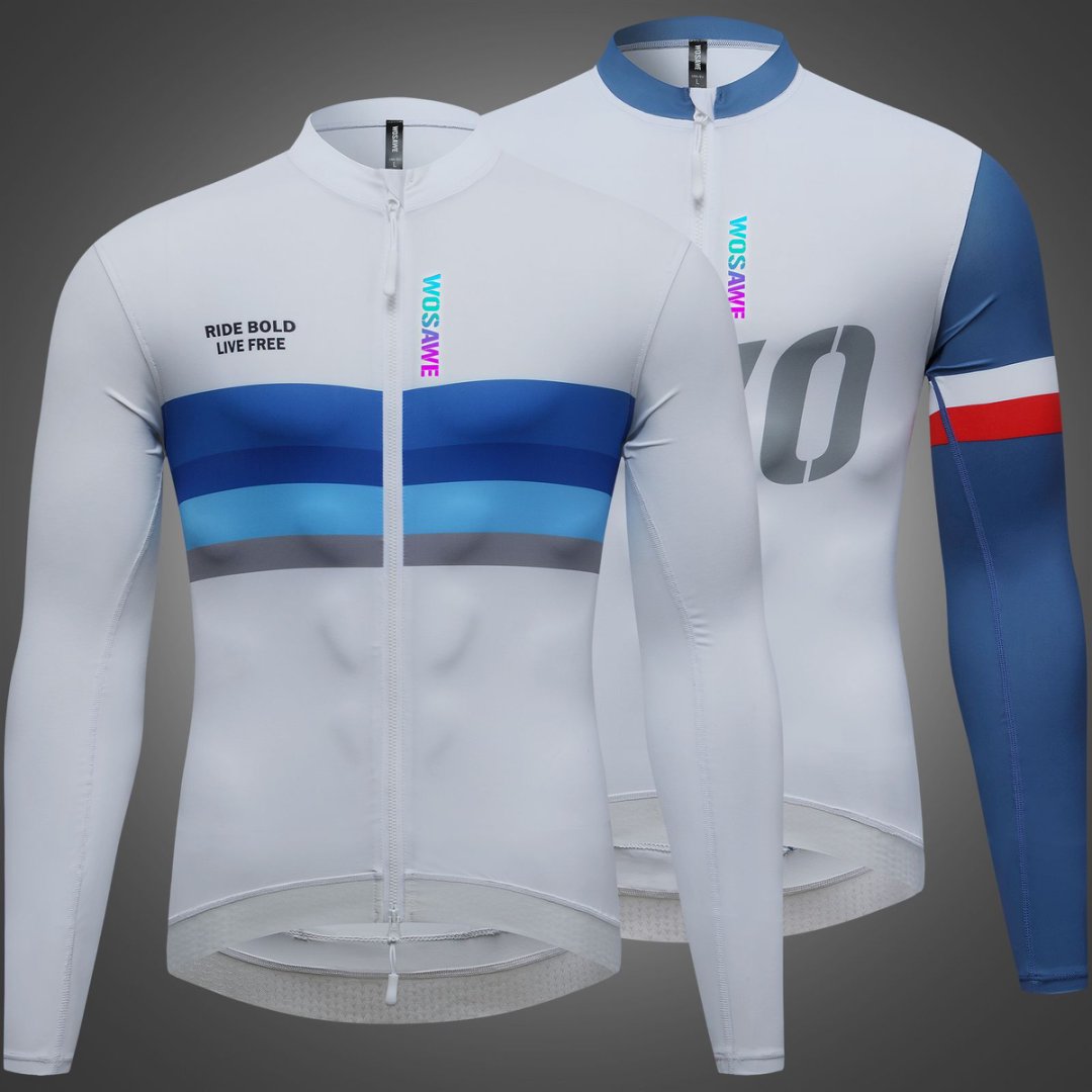 Cycling Best Men's High-Stretch Cycling Jersey Tops Non-Slip Hem