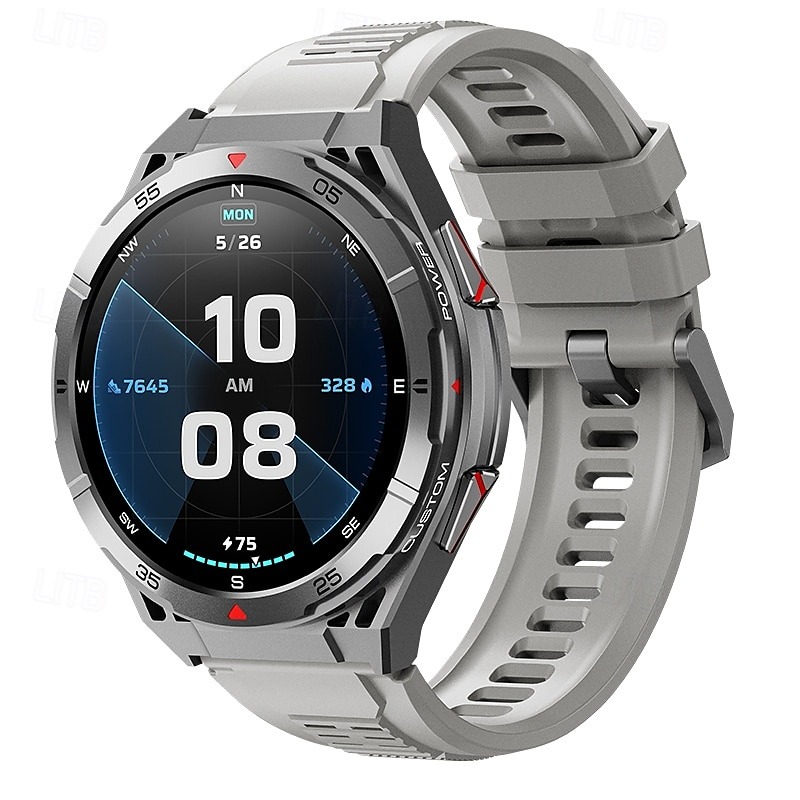 YearPeak Men's 1.43 Inch GPS Outdoor SmartWatch with AMOLED Screen, He