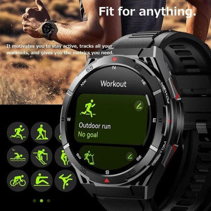 YearPeak Fitness Watch: GPS, AMOLED, Heart Rate  Waterproof Smartwatch