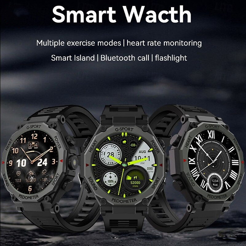 YearPeak Smartwatch:  Fitness Tracker, Heart Rate, Bluetooth Calls