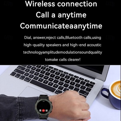 YearPeak Smart Watch for Men - 1.52" Fitness Tracker, Heart Rate Monitor, Bluetooth Calls, LED Flashlight