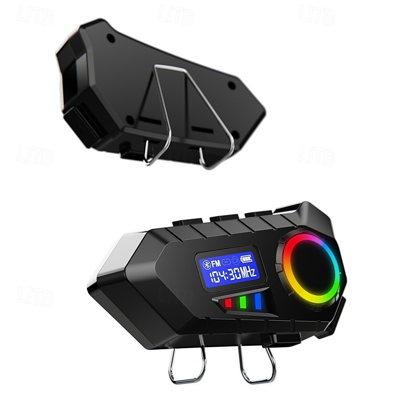 YearPeak Bluetooth Helmet Headset - FM Transmitter, Stereo Ear Hanging, Durable Motorcycle Radio