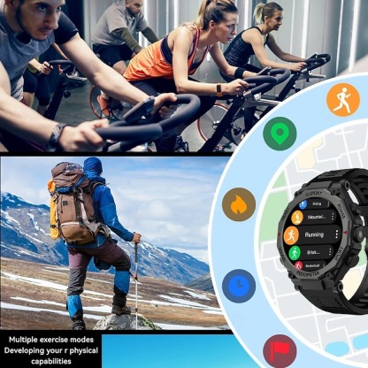 YearPeak Smart Watch for Men - 1.52" Fitness Tracker, Heart Rate Monitor, Bluetooth Calls, LED Flashlight